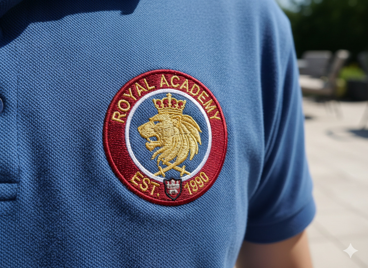 Logo borduurwerk op poloshirt